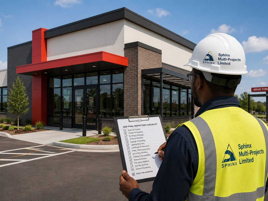 Completed facility exterior, handed over and ready for operation